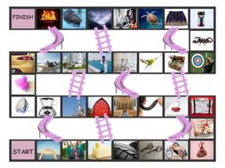 Phonics R Controlled Vowels ar-or-er-ir-ur Photo Chutes-Ladders Game