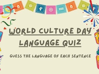 world culture day languages quiz!