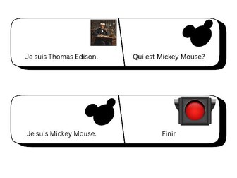 French Introduction (I am...who is) Loop Cards