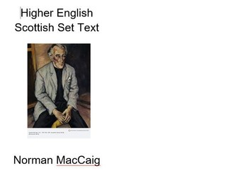 Norman MacCaig Booklet - Higher/N5