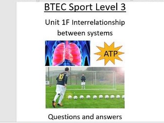 Btec Sport unit 1F interrelationship between systems