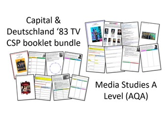 AQA A Level Media Studies TV CSP booklets (Capital & Deutschland '83)