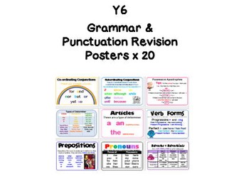 Y6 Grammar & Punctuation SAT Revision Posters