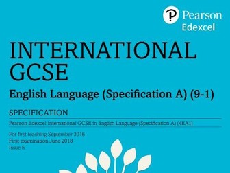 Edexcel IGCSE Eng. Lang. Coursework Pack