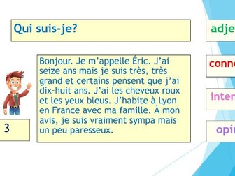 Thème 1 identity and culture Unit 1 - Me, my family and friends (French Foundation GCSE)