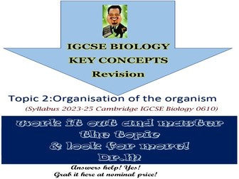 Organisation of the organism IG Biology WS