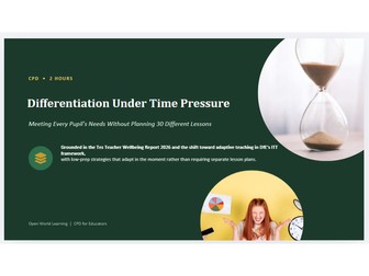 Differentiation Under Time Pressure - CPD Course | Meeting Every Pupil's Needs Without Planning 30