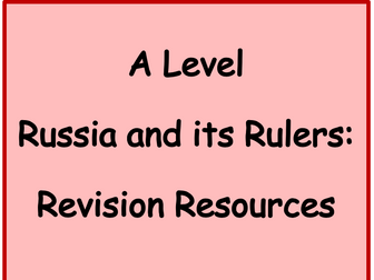 Revision booklet -Khrushchev Depth Study