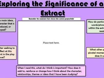 Exploring an Extract Laminate: AQA GCSE Literature