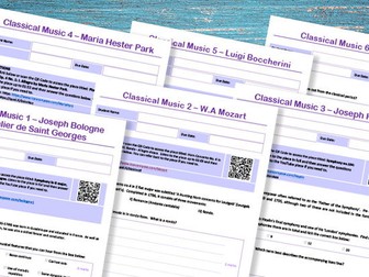 Classical Composers Homework Pack