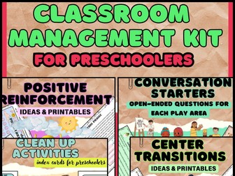 CLASSROOM MANAGEMENT KIT- for preschoolers