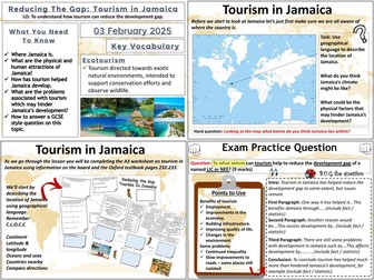 Reducing the Gap: Tourism in Jamaica UPDATED