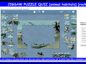 animal habitat [rockpool] [jigsaw quiz]