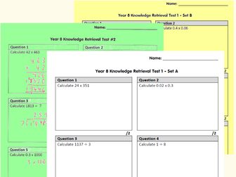 Year 8 Knowledge Retrieval Test 2