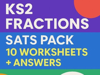KS2 Fractions SATs Word Problem Pack (20  Worksheets + Parent Guide + Answer Booklet)
