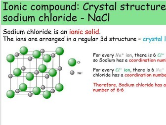 WJEC A level chemistry AS Unit 1 Topic 1.5: Solid structures powerpoints for whole topic