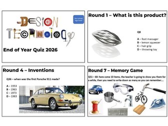 End of Year Quiz 2026 - Design Technology