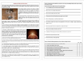 Exploring the Red Planet with the Mars Rovers - Reading Comprehension text