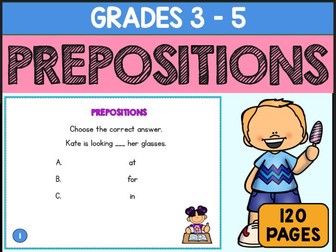 Prepositions Task Cards  Practice