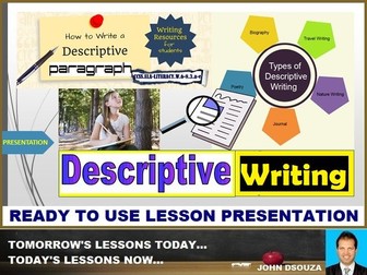 DESCRIPTIVE WRITING - READY TO USE LESSON PRESENTATION