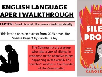 2026 SPEC: AQA Lang Paper 1 The Silence Project