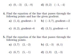 Equation of a straight line worksheets (with solutions) | Teaching