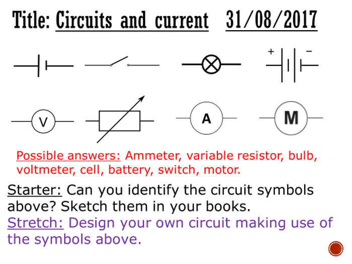 Circuits And Current - Complete Lesson (KS3) | Teaching Resources