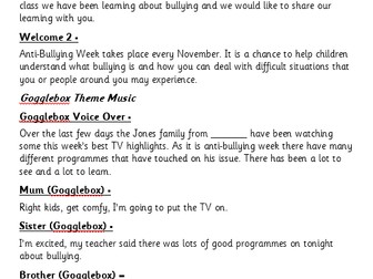 Anti-Bullying Assembly Script - TV Theme