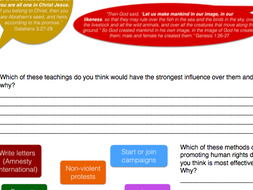 Eduqas RS GCSE New Spec. Human Rights Contingency booklet Christian practices to promote HR