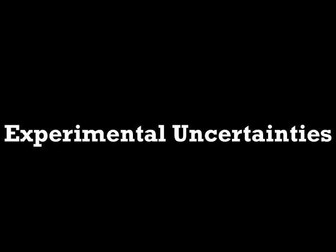 Handling Experimental Uncertainties