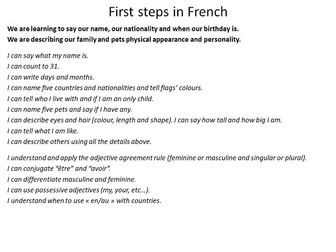 Topic 1 - Introduction to French