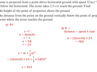 A level maths: Mechanics - Projectiles