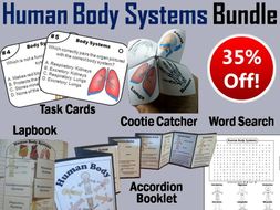 Human Body Systems Task Cards and Activities Bundle