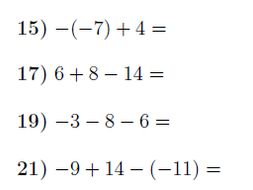 Adding and subtracting positive and negative numbers ...