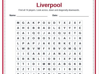 20 Premier League Word Searches for KS2 – All 20 Teams, Player Names & Answers (Ages 7–11)