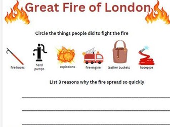 Great Fire of London & Gunpowder plot end of unit assessment