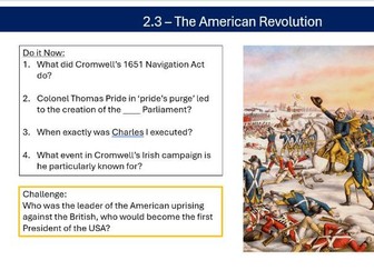 Power and the People AQA GCSE Lesson 7 - The American Revolution