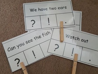 punctuating sentences (!) (.) (?)