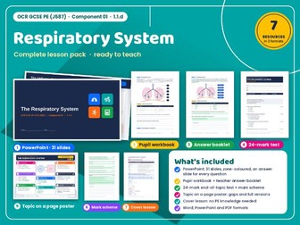 OCR GCSE PE (J587) 06: Respiratory System – Complete Topic Pack