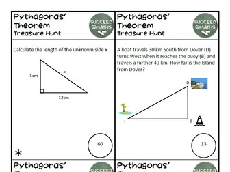 Pythagoras' Theorem Treasure Hunt
