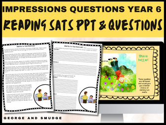 Year 6 SATS Reading Impressions Questions Bundle