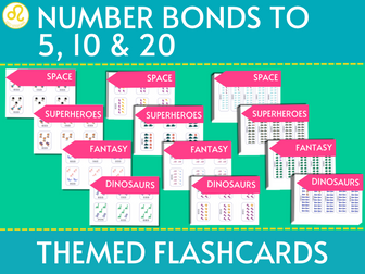 Number Bonds Themed Flashcards