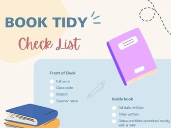 Book Tidy Checklist