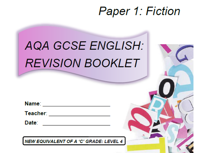 NEW AQA GCSE English Language Complete Paper 1 Revision Booklet ...