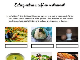 Eating out in a German restaurant or café