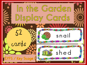 In the Garden Display Cards