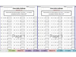 times table practice sheets amp tracker teaching resources time table practice sheet