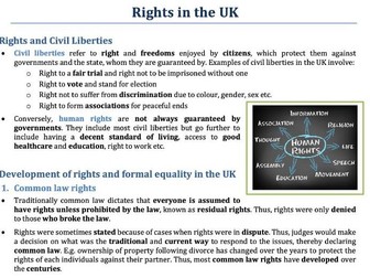 Rights in the UK A Level Politics