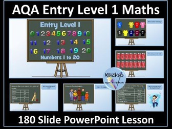 Numbers 1-20 PowerPoint Lesson: AQA Entry Level Maths