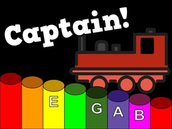 Captain Go Sidetrack Your Train - Boomwhacker Play Along Video and Sheet Music